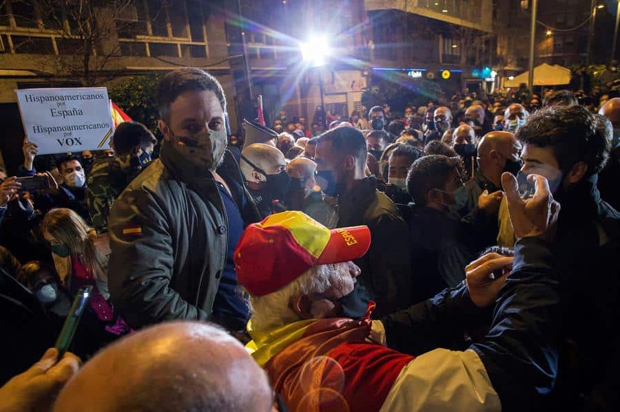 Santiago Abascal, en L'Hospitalet de Llobregat.