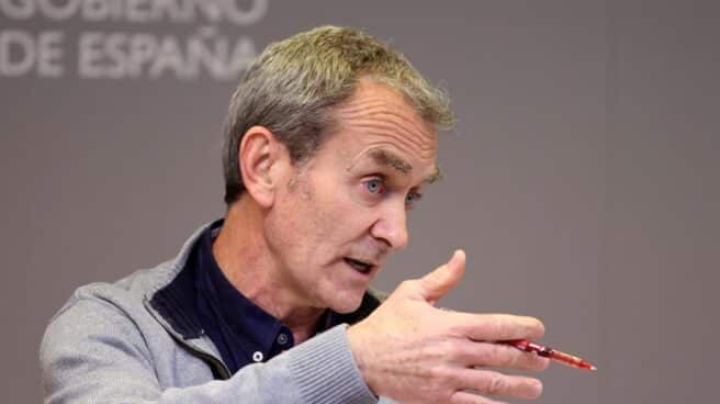 El director del Centro de Coordinación de Alertas y Emergencias Sanitarias, Fernando Simón, ofrece una rueda de prensa en la sede del Ministerio de Sanidad, este lunes en Madrid