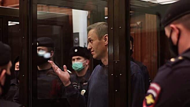El líder opositor ruso, Alexei Navalni, durante su juicio.