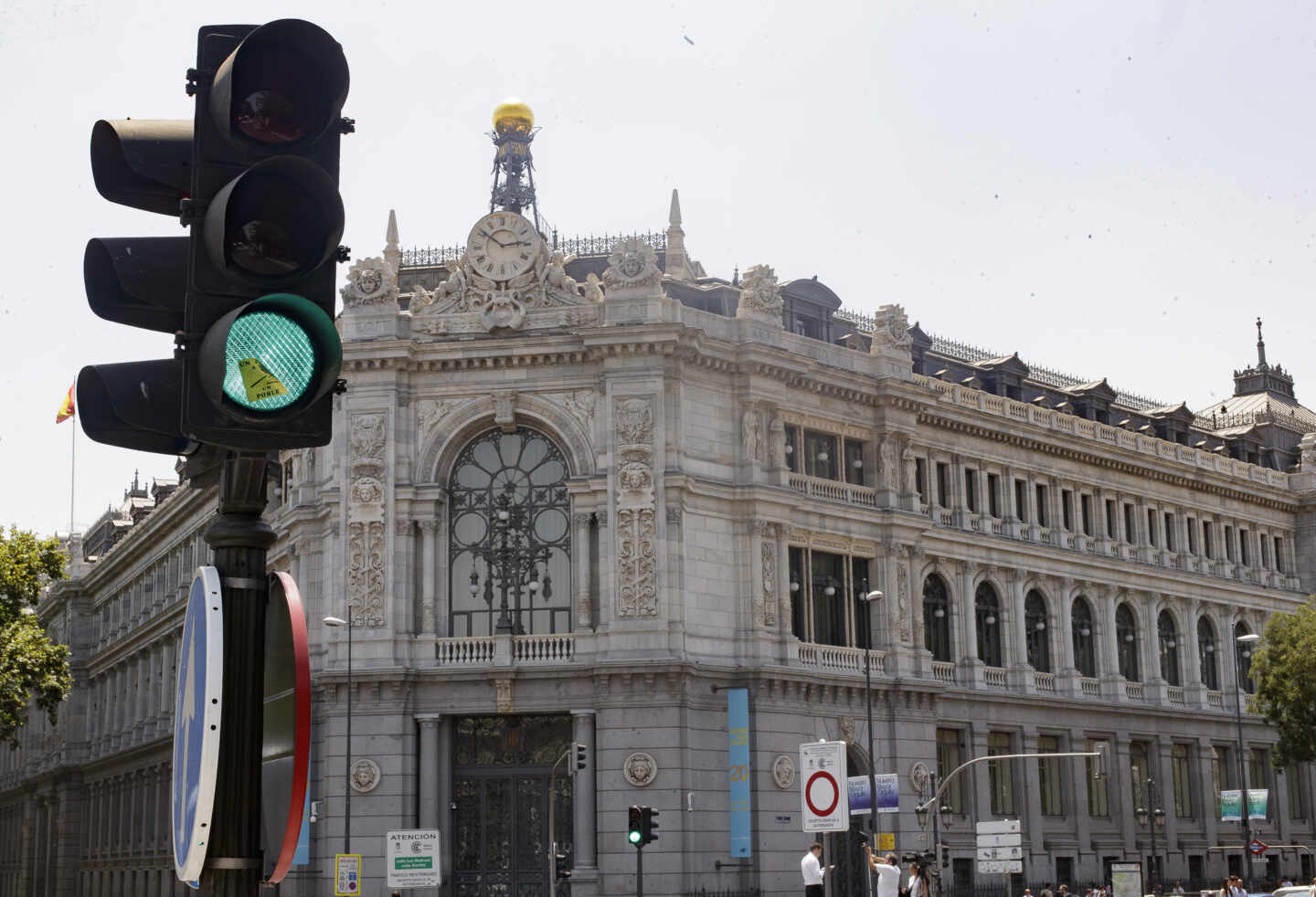 Fachada de la sede central del Banco de España, en Madrid.