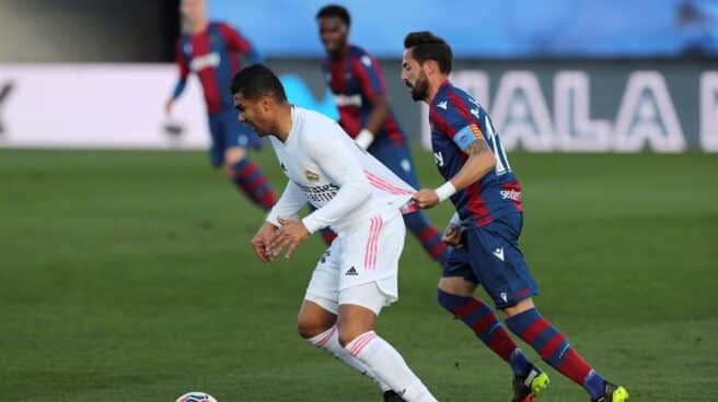 Carlos Henrique Casemiro, durante el Huesca-Real Madrid. Carlos Henrique Casemiro, durante el Huesca-Real Madrid.
