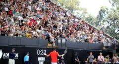 Novak Djokovic, en una exhibición en Adelaida el 29 de enero