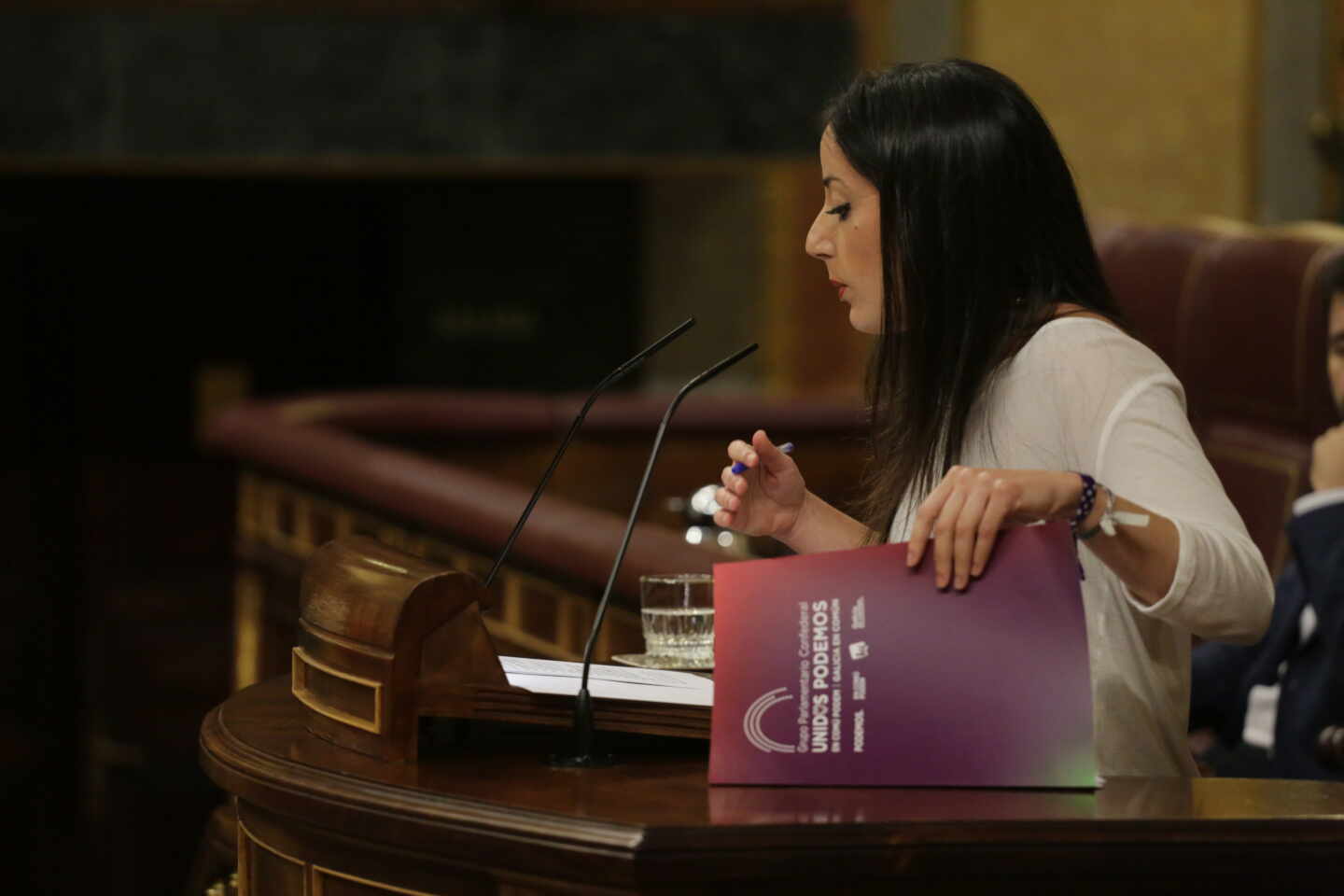 La diputada de Podemos, Isabel Franco.