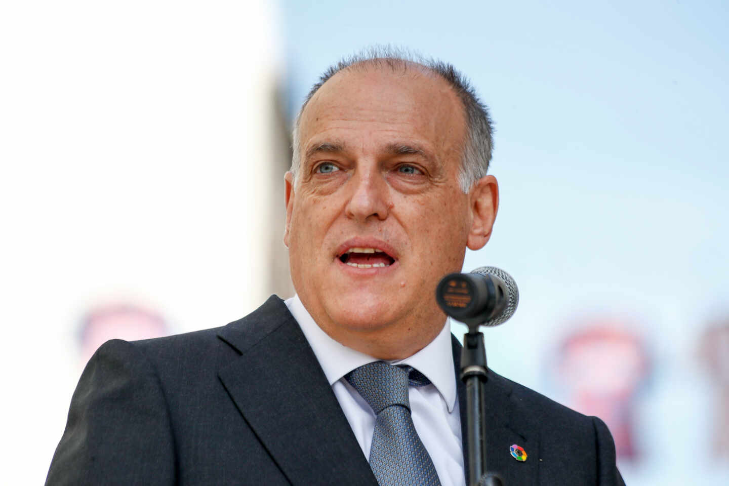 Javier Tebas, presidente de LaLiga en una presentación en Madrid.