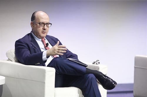 El presidente de la AEB, José María Roldán, durante el encuentro Edufin Summit 2019.