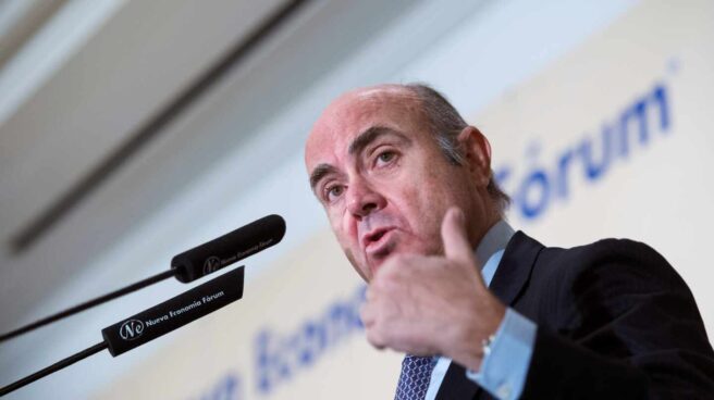 El vicepresidente del BCE, Luis de Guindos, en un acto de Nueva Economía Fórum. El vicepresidente del BCE, Luis de Guindos, en un acto de Nueva Economía Fórum.