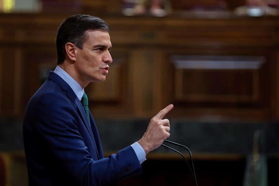 El presidente del Gobierno, Pedro Sánchez, en el Congreso de los Diputados.