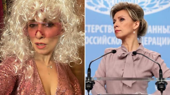portavoz-exteriores-rusia Imagen de la portavoz de exteriores rusa, María Zajarova, en la que se comprara una imagen de su carrera política con una de su vida personal en Instagram