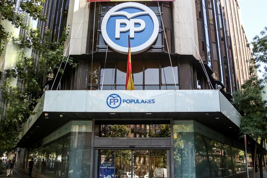 Sede del PP en la calle Génova, en Madrid.