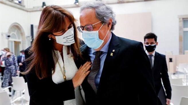 Borràs y Torra Laura Borràs y Quim Torra tras ser elegida presidenta del Parlament