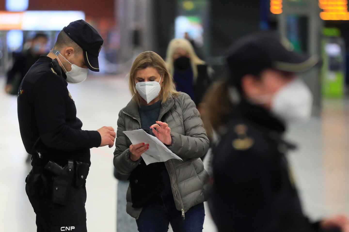 Dispositivo policial en Atocha