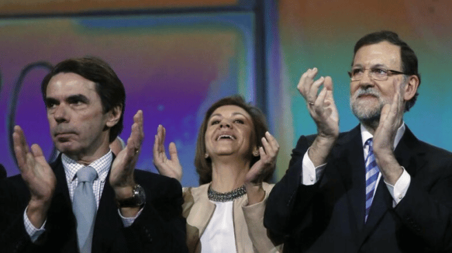 Aznar, Cospedal y Rajoy.