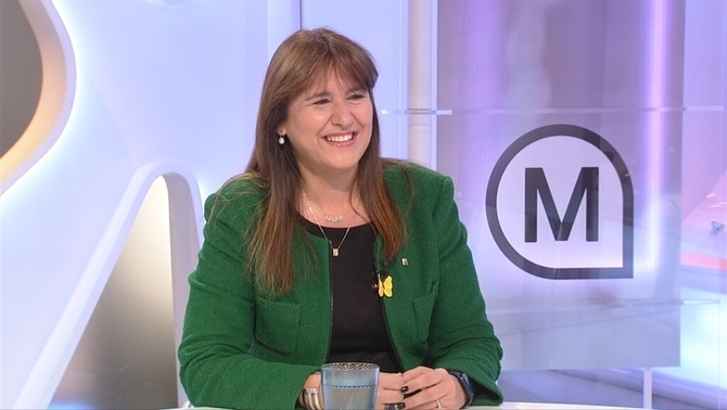 Laura Borràs en la entrevista a TV3