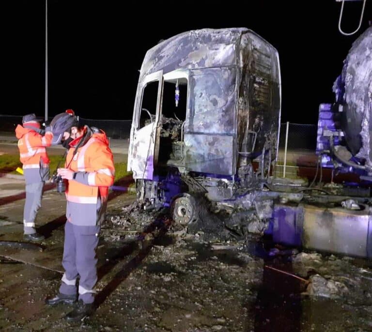 Un hombre muere calcinado en el interior de un camión en Zuasti (Navarra)