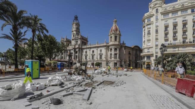 La plaza del Ayuntamiento de Valencia