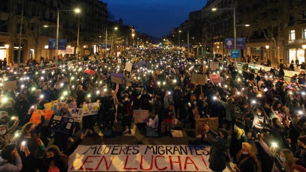 Celebraciones por el 8-M en Barcelona