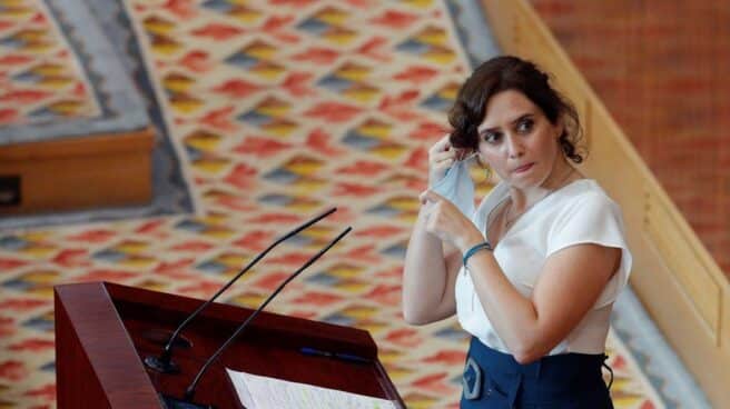 Isabel Díaz Ayuso en la Asamblea de Madrid
