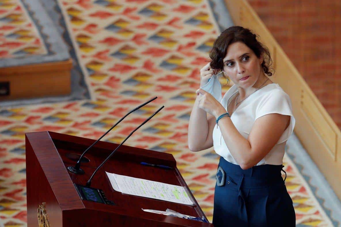 Isabel Díaz Ayuso en la Asamblea de Madrid