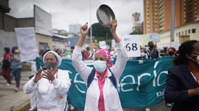 Health workers protest in Venezuela