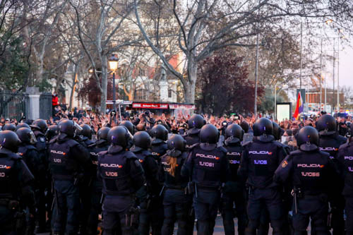 Manifestación no autorizada por la libertad de Pablo Hasel