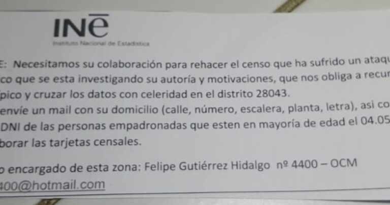 El INE alerta de un intento de fraude que suplanta al Censo Electoral en Madrid