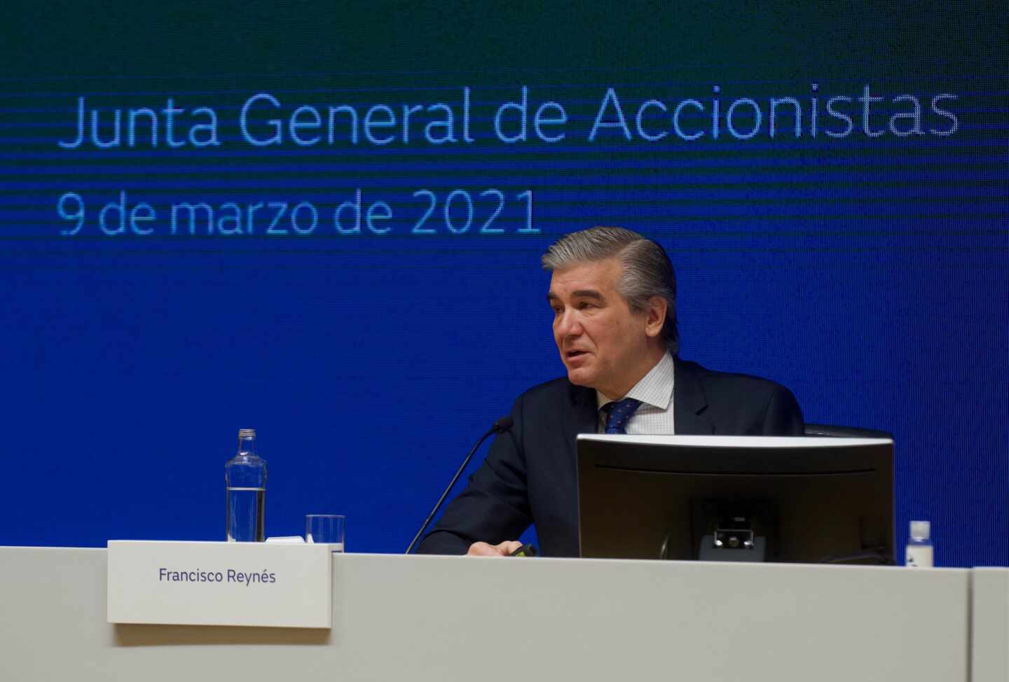 Francisco Reynés, presidente de Naturgy, durante la junta general de accionistas