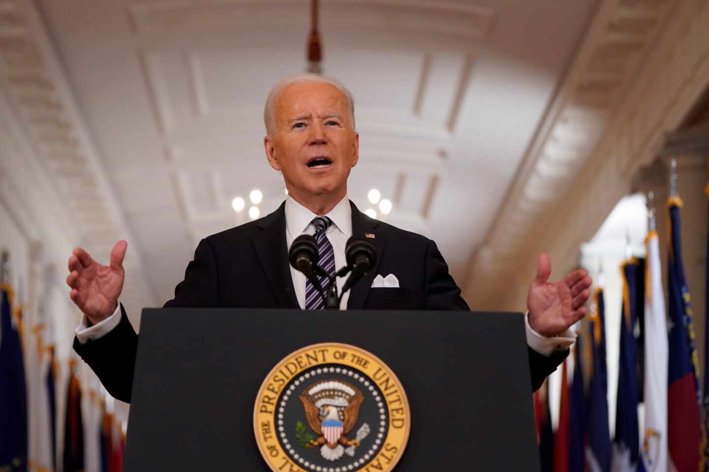 Joe Biden se dirige a la nación en el primer aniversario de la declaración oficial de pandemia