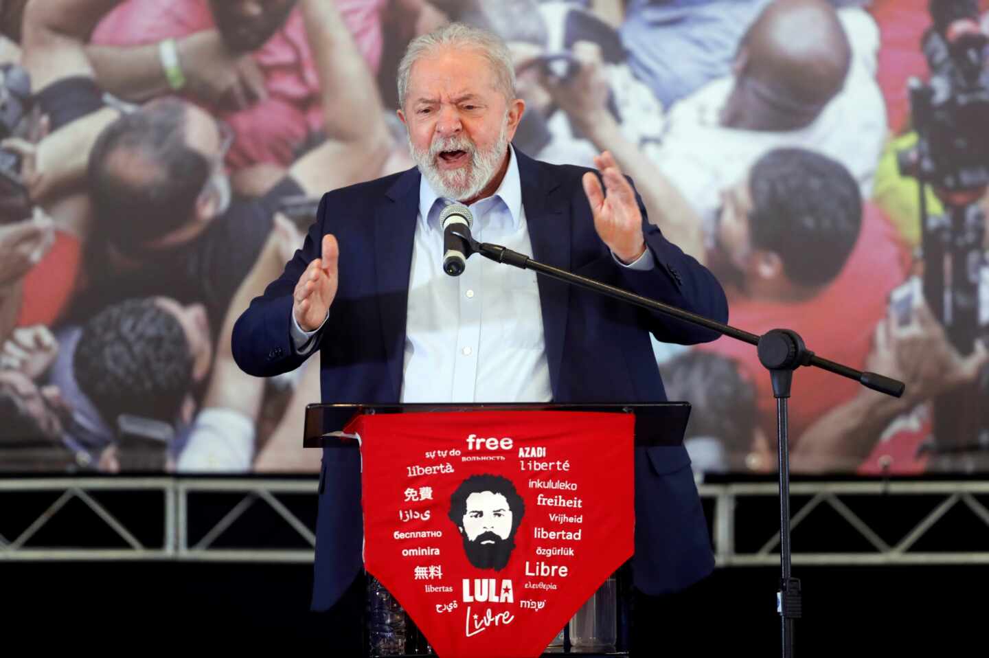 El presidente brasileño Lula da Silva en su comparecencia tras ser exculpado
