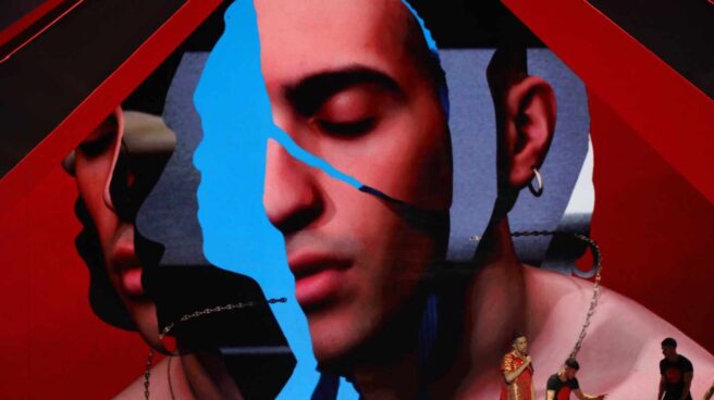 Mahmood durante el Festival de Eurovisión