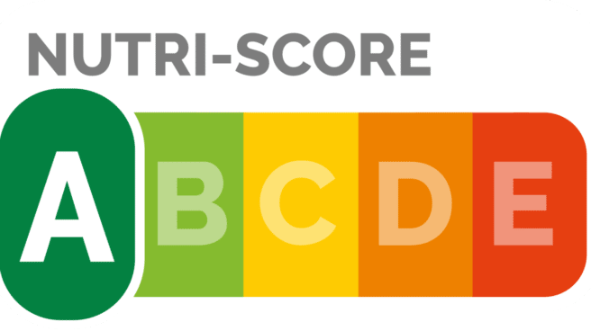 Sistema de etiquetado frontal de alimentos Nutriscore.