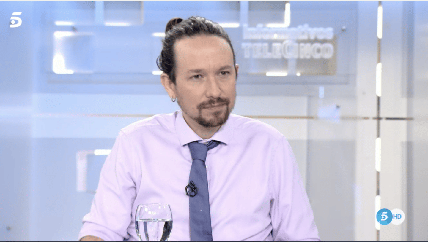 Pablo Iglesias en Informativos Telecinco