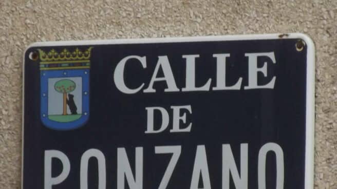 Placa de la calle de Ponzano en Madrid.