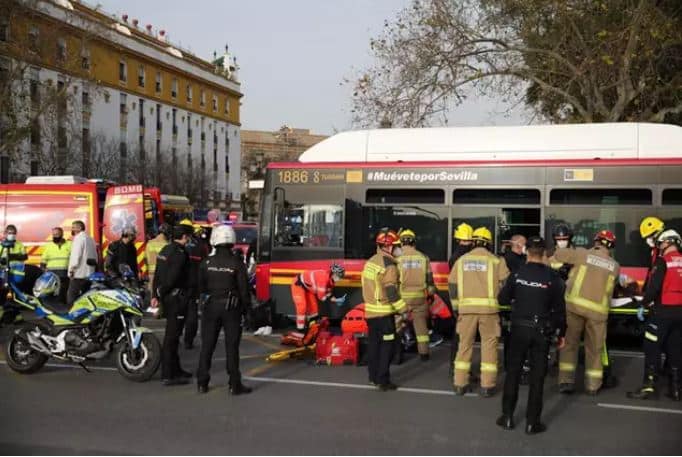 Imagen de un accidente de autobús