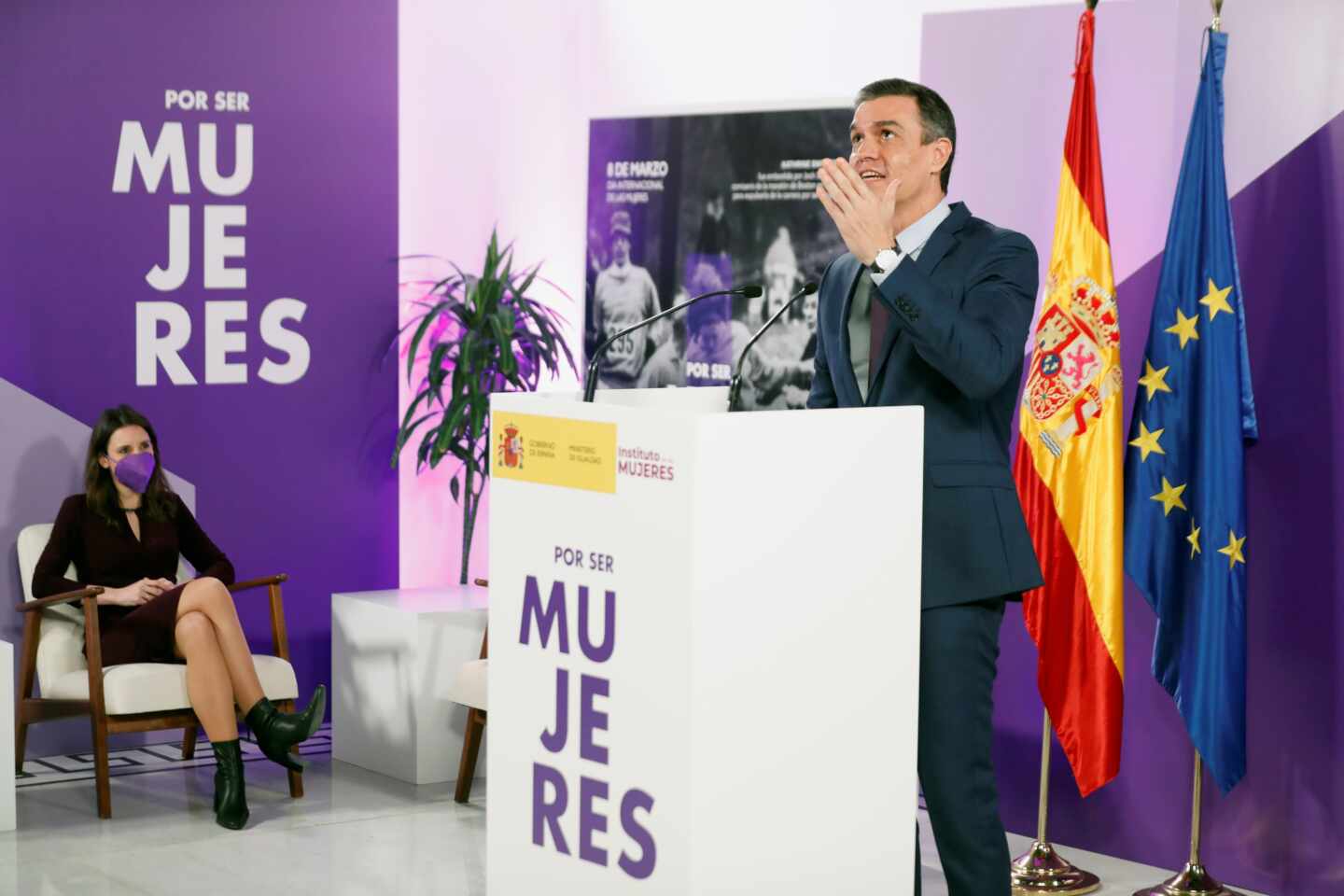 Pedro Sánchez, en el Día Internacional de la Mujer.