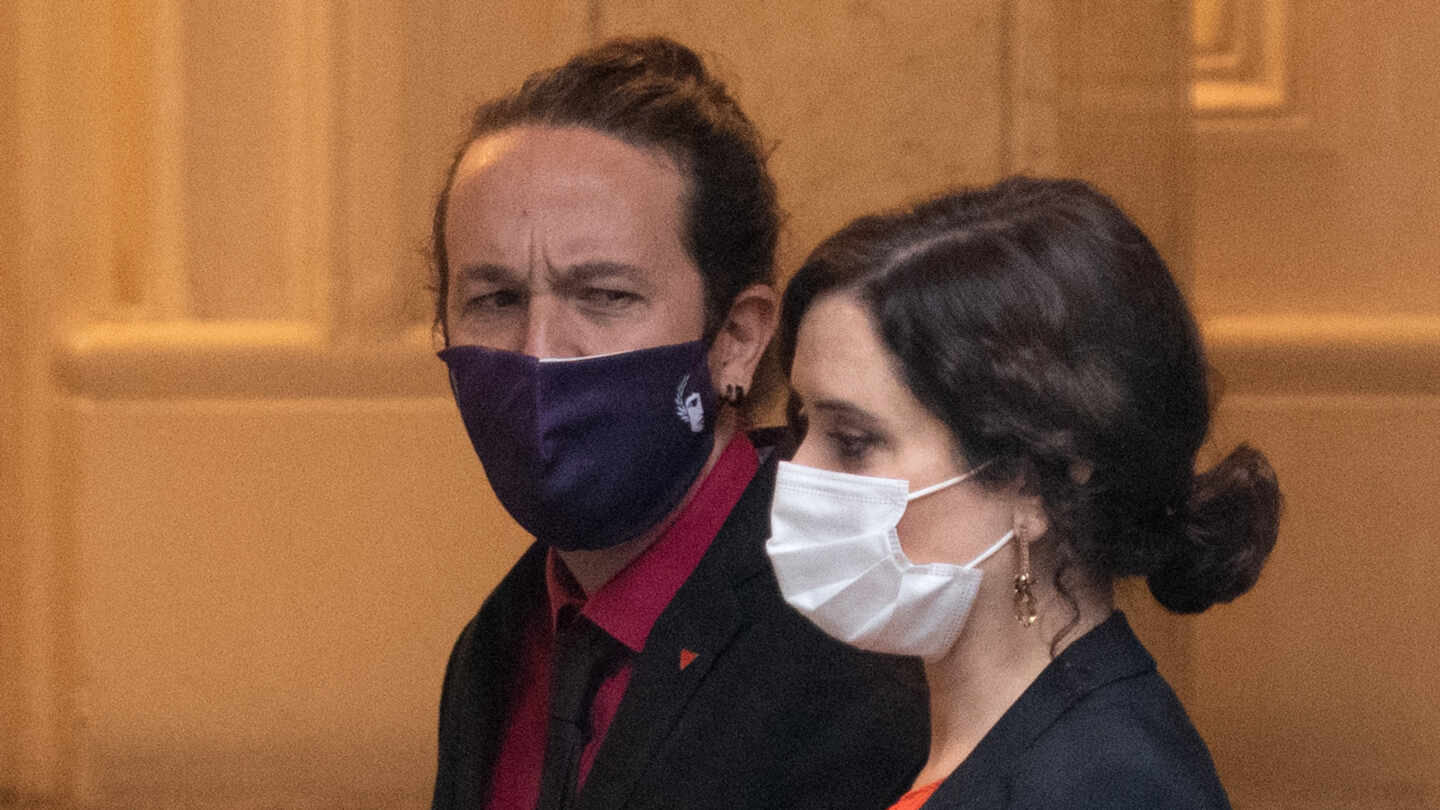 Pablo Iglesias e Isabel Díaz Ayuso en una imagen de archivo