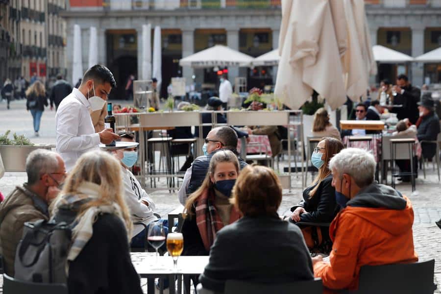 Terraza de un bar de Madrid.