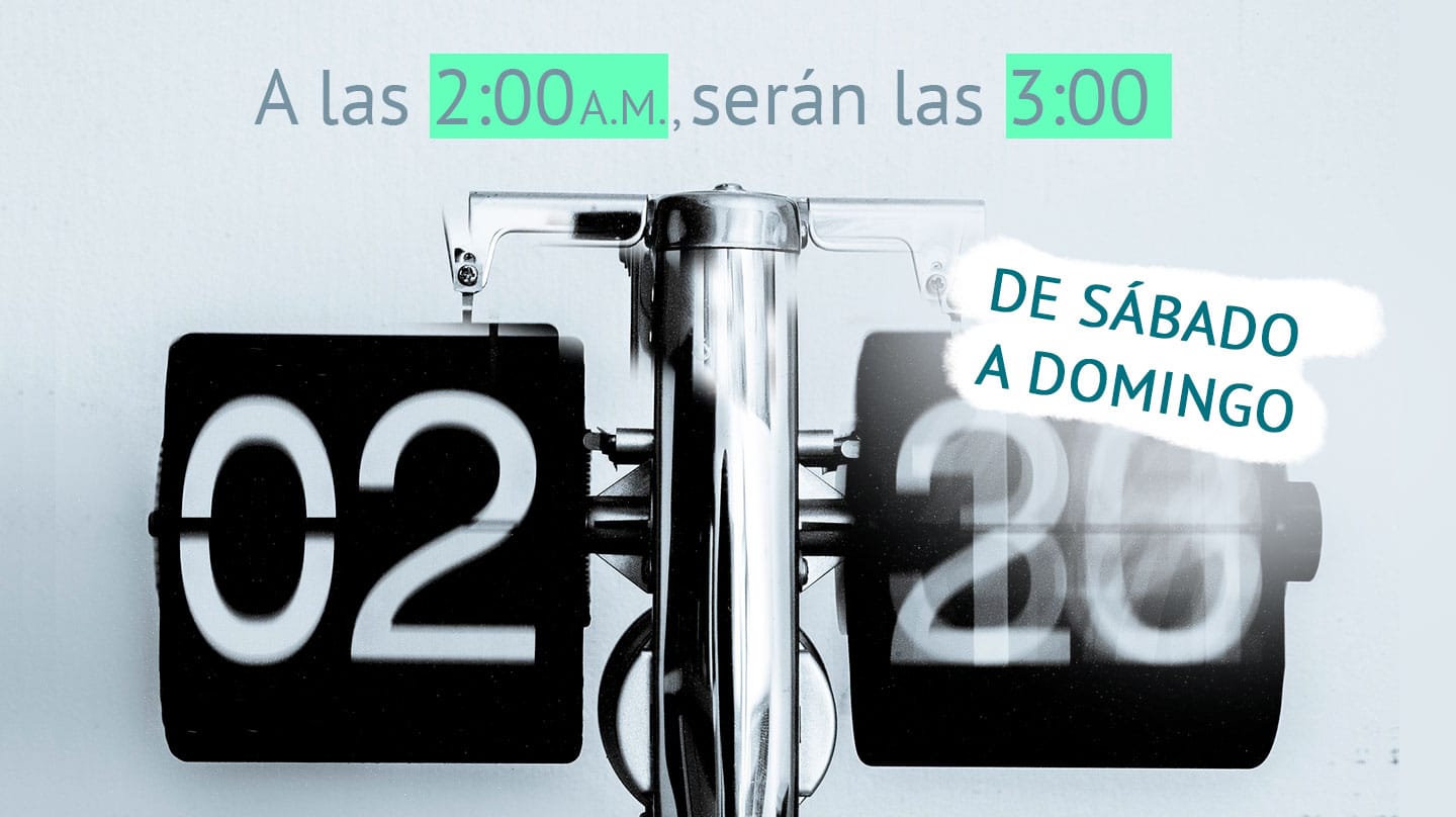 Imagen del cambio de hora al horario de verano en 2021