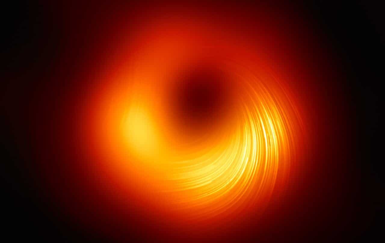 Observan por primera vez los campos magnéticos de un agujero negro