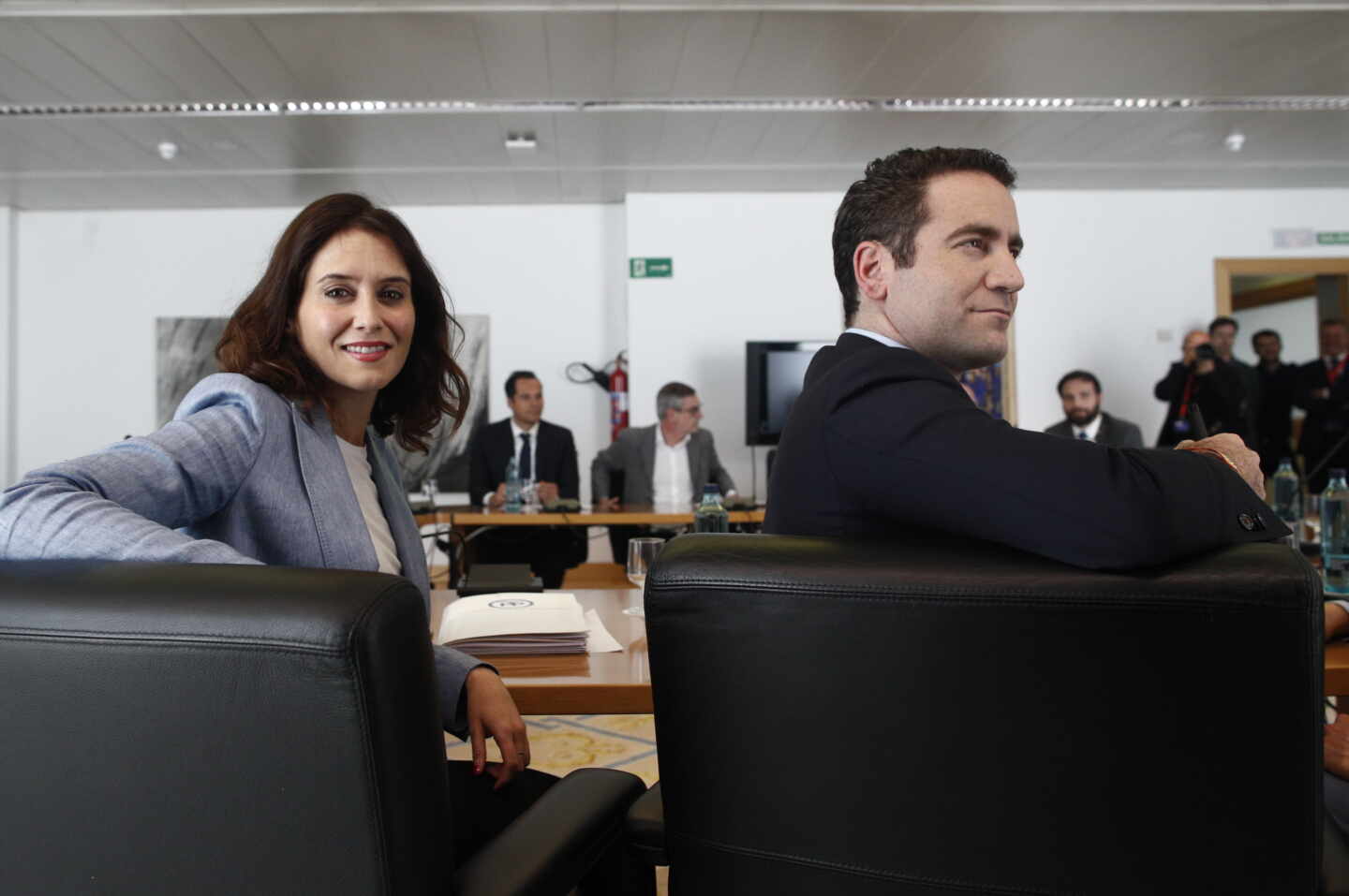La presidenta de la Comunidad de Madrid, Isabel Díaz Ayuso; y el secretario general del PP, Teodoro García Egea, en una fotografía de archivo