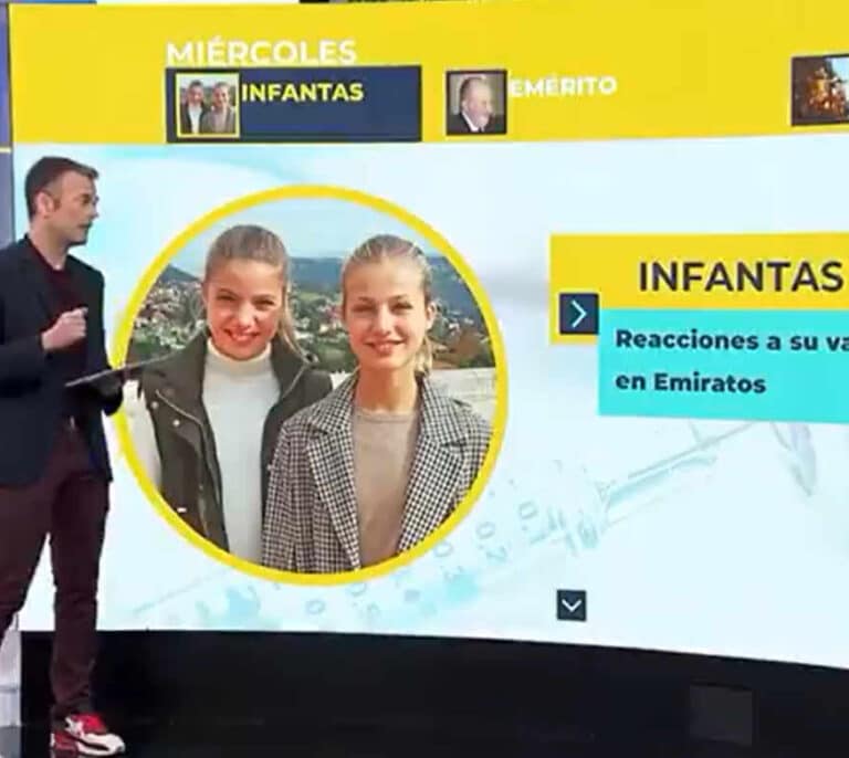 TVE mete la pata y confunde a las infantas con las hermanas del Rey por la vacunación en Emiratos