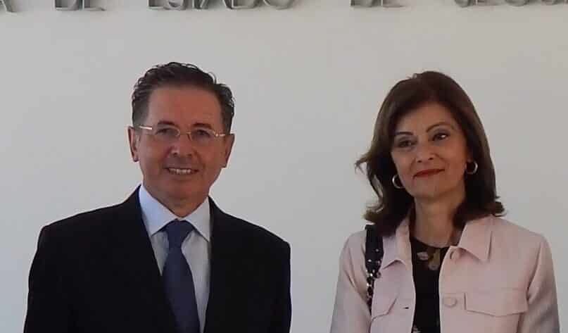 El comisario José Antonio Rodríguez, junto a la ex secretaria de Estado de Seguridad (Ana Botella).
