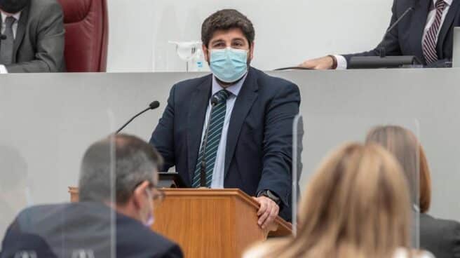 Fernando López Miras, en la Asamblea murciana.