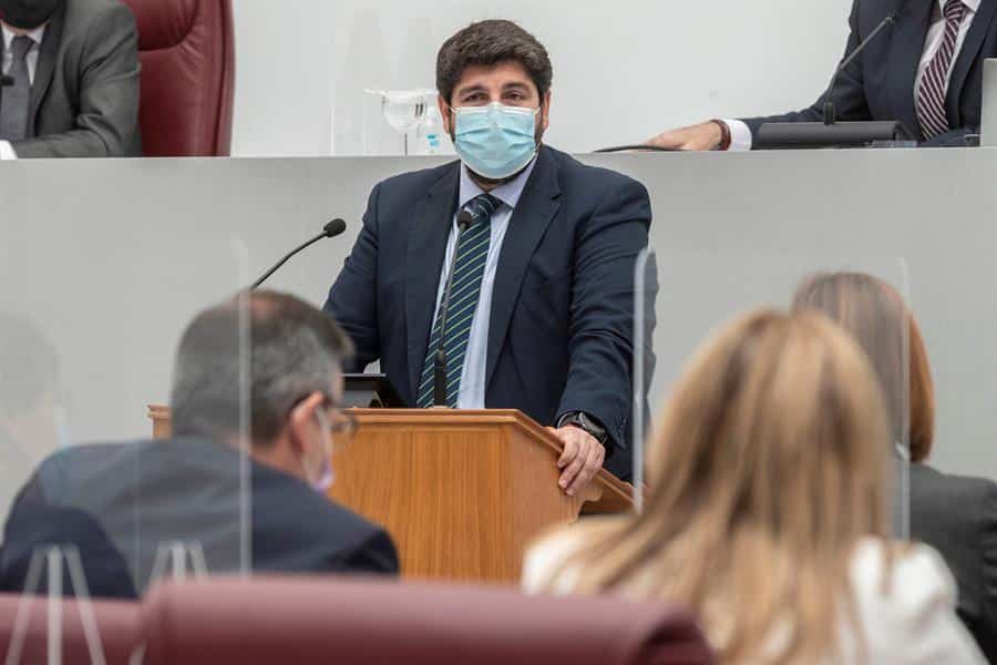 Fernando López Miras, en la Asamblea murciana.