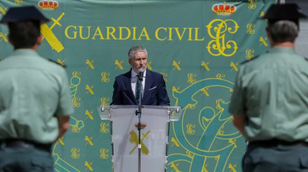 El ministro del Interior, Fernando Grande-Marlaska, en un acto oficial de la Guardia Civil.