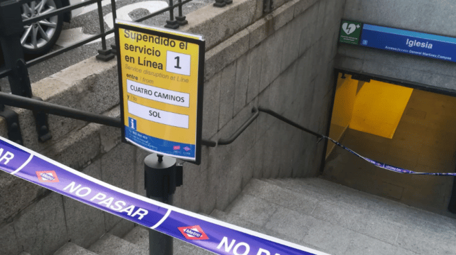 Una avería interrumpe la L1 de Metro de Madrid entre Sol y Cuatro Caminos
