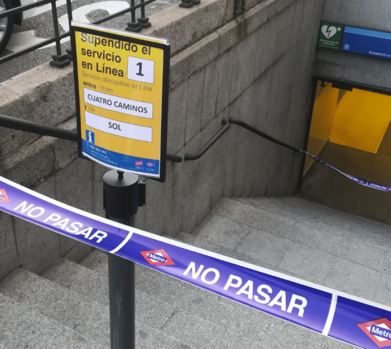 Una avería interrumpe el servicio de la Línea 1 de Metro de Madrid entre Sol y Cuatro Caminos