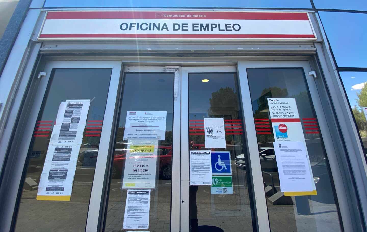 Una oficina de empleo en Madrid.