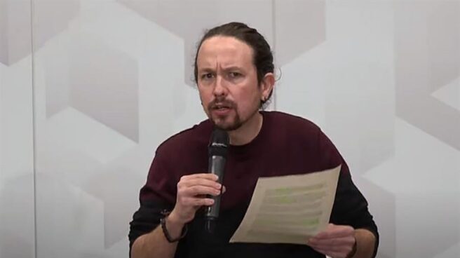 Pablo Iglesias, en un acto de Podemos este domingo.