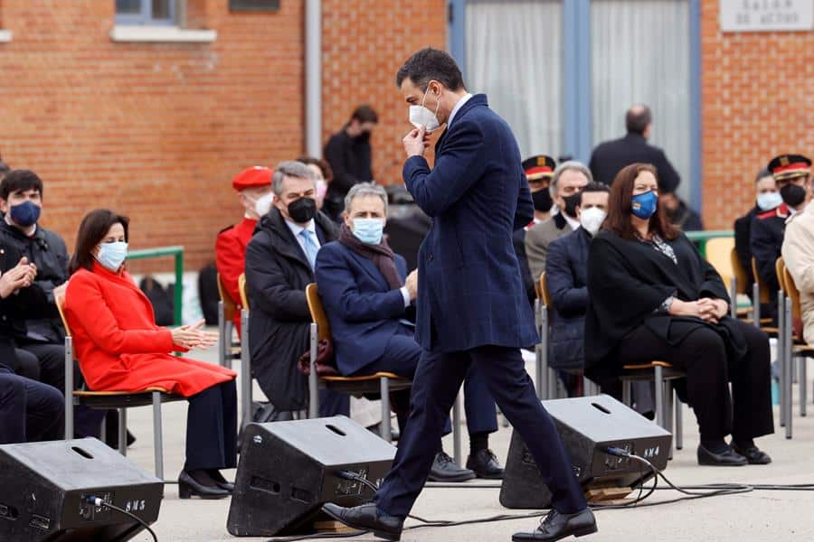 Pedro Sánchez, en el acto de destrucción de armas de ETA.