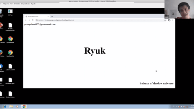 Javier Espejo, director de ciberseguridad de Transpert Edge, enseña cómo funciona el 'ransomware' Ryuk.